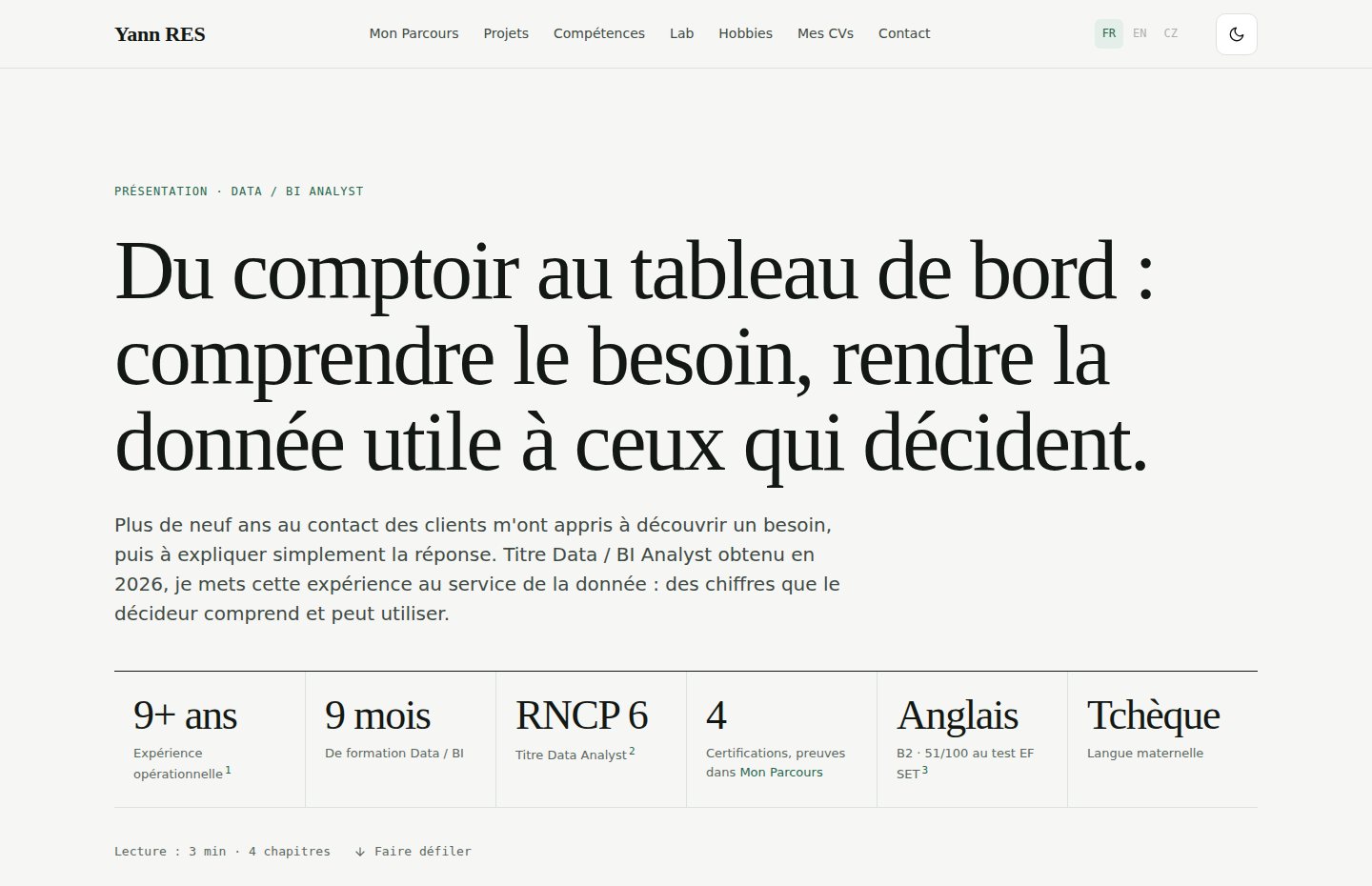 Accueil de la deuxième version du site, septembre 2026